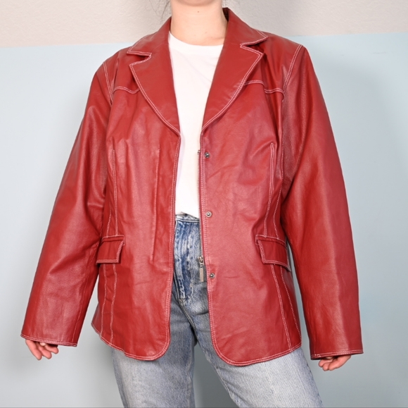 Guillaume Jackets & Blazers - 2/$40 Real Leather Blazer Jacket